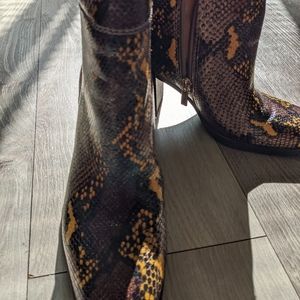 Franco Sarto Snake Brown Multi boots